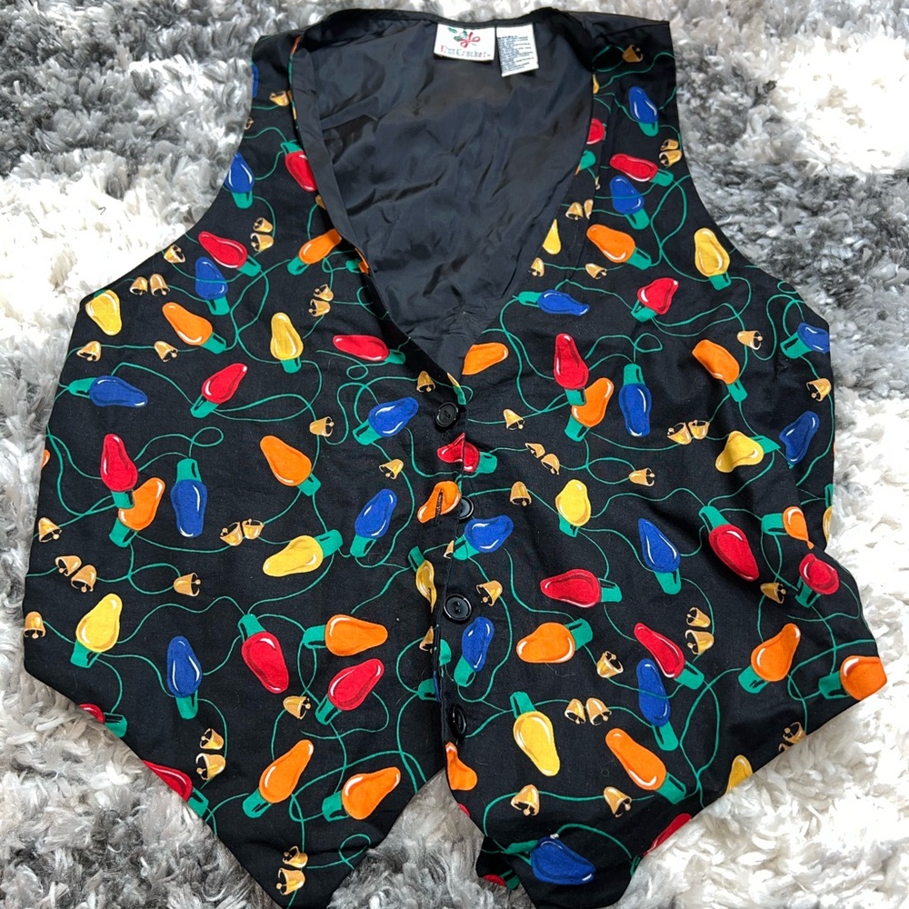 Vintage Retro Unisex Nutcracker Christmas Lights Vest